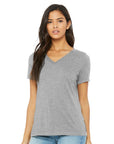 BELLA + CANVAS Women's Relaxed Heather CVC V-Neck Tee 6405CVC