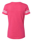 LAT Women's Football V-Neck Fine Jersey Tee 3537