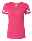LAT Women's Football V-Neck Fine Jersey Tee 3537