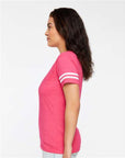 LAT Women's Football V-Neck Fine Jersey Tee 3537