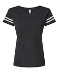 LAT Women's Football V-Neck Fine Jersey Tee 3537