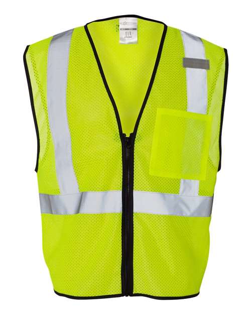 Kishigo Unisex Single Pocket Zipper Mesh Class 2 Vest 1519-1520