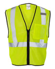 Kishigo Unisex Single Pocket Zipper Mesh Class 2 Vest 1519-1520