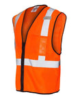 Kishigo Unisex Single Pocket Zipper Mesh Class 2 Vest 1519-1520