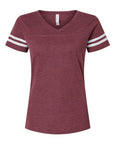 LAT Women's Football V-Neck Fine Jersey Tee 3537
