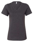 BELLA + CANVAS Women's Relaxed Heather CVC V-Neck Tee 6405CVC