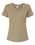 BELLA + CANVAS Women's Relaxed Heather CVC V-Neck Tee 6405CVC