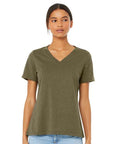 BELLA + CANVAS Women's Relaxed Heather CVC V-Neck Tee 6405CVC