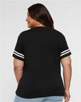 LAT Women's Football V-Neck Fine Jersey Tee 3537