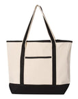 Q-Tees 34.6L Large Canvas Deluxe Tote Q1500