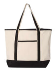Q-Tees 34.6L Large Canvas Deluxe Tote Q1500