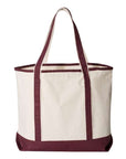 Q-Tees 34.6L Large Canvas Deluxe Tote Q1500