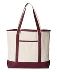 Q-Tees 34.6L Large Canvas Deluxe Tote Q1500