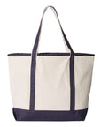 Q-Tees 34.6L Large Canvas Deluxe Tote Q1500