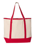 Q-Tees 34.6L Large Canvas Deluxe Tote Q1500