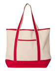 Q-Tees 34.6L Large Canvas Deluxe Tote Q1500