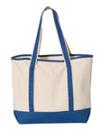 Q-Tees 34.6L Large Canvas Deluxe Tote Q1500