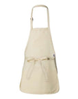 Q-Tees Full-Length Apron with Pouch Pocket Q4250