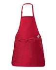 Q-Tees Full-Length Apron with Pouch Pocket Q4250
