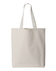 Q-Tees 11L Canvas Tote with Contrast-Color Handles Q4400
