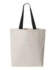 Q-Tees 11L Canvas Tote with Contrast-Color Handles Q4400