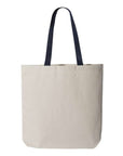 Q-Tees 11L Canvas Tote with Contrast-Color Handles Q4400