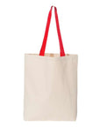 Q-Tees 11L Canvas Tote with Contrast-Color Handles Q4400