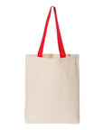 Q-Tees 11L Canvas Tote with Contrast-Color Handles Q4400