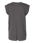 BELLA + CANVAS Women’s Flowy Rolled Cuffs Muscle Tee 8804