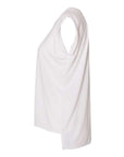 BELLA + CANVAS Women’s Flowy Rolled Cuffs Muscle Tee 8804