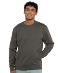 Next Level Unisex Santa Barbara Pocket Crewneck Sweatshirt 9001