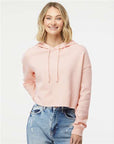 Independent Trading Co. Women’s Lightweight Crop Hooded Sweatshirt AFX64CRP