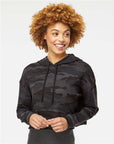 Independent Trading Co. Women’s Lightweight Crop Hooded Sweatshirt AFX64CRP