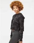 Independent Trading Co. Women’s Lightweight Crop Hooded Sweatshirt AFX64CRP