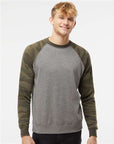Independent Trading Co. Unisex Special Blend Raglan Crewneck Sweatshirt PRM30SBC