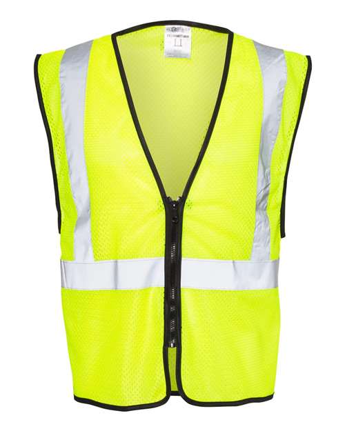 Kishigo Unisex Zippered Mesh Economy Class 2 Vest 1547-1548