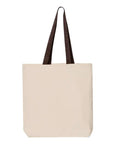 Q-Tees 11L Canvas Tote with Contrast-Color Handles Q4400