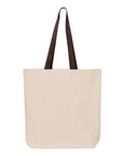 Q-Tees 11L Canvas Tote with Contrast-Color Handles Q4400