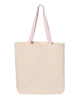 Q-Tees 11L Canvas Tote with Contrast-Color Handles Q4400