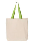 Q-Tees 11L Canvas Tote with Contrast-Color Handles Q4400