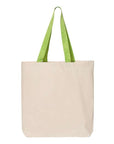 Q-Tees 11L Canvas Tote with Contrast-Color Handles Q4400