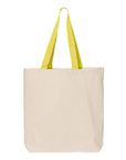 Q-Tees 11L Canvas Tote with Contrast-Color Handles Q4400