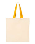 Q-Tees Economical Tote with Contrast-Color Handles QTB6000