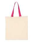 Q-Tees Economical Tote with Contrast-Color Handles QTB6000