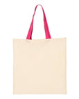 Q-Tees Economical Tote with Contrast-Color Handles QTB6000