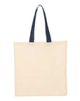 Q-Tees Economical Tote with Contrast-Color Handles QTB6000