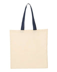 Q-Tees Economical Tote with Contrast-Color Handles QTB6000