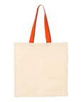 Q-Tees Economical Tote with Contrast-Color Handles QTB6000