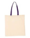 Q-Tees Economical Tote with Contrast-Color Handles QTB6000