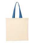 Q-Tees Economical Tote with Contrast-Color Handles QTB6000